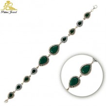 Gümüş Otantik Taşlı Biezik /Bileklik